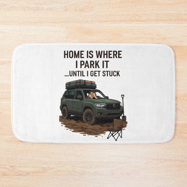 Item preview, Funny Overlanding SUV Stuck Design | Home Is Where I Park It | 4x4 Adventure designed and sold by Askews-Printing.