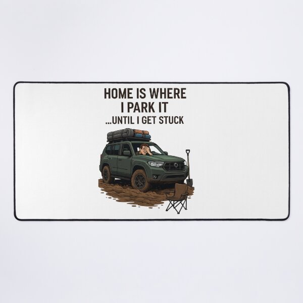 Item preview, Funny Overlanding SUV Stuck Design | Home Is Where I Park It | 4x4 Adventure designed and sold by Askews-Printing.