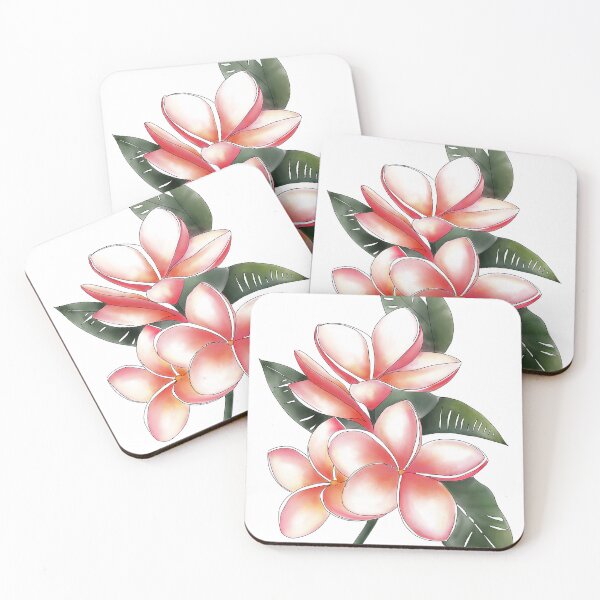 Item preview, Plumeria Watercolor  designed and sold by PetalNPalette.