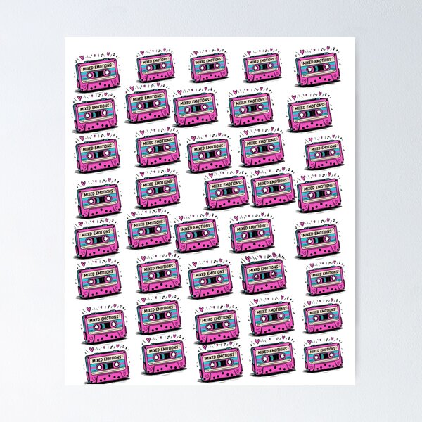 Item preview, Mixed Emotions Cassette Tape Pattern designed and sold by HG-Creation-Design.