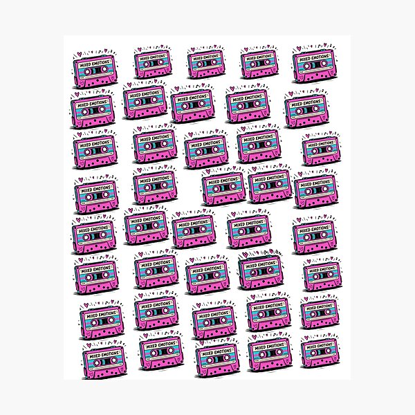 Item preview, Mixed Emotions Cassette Tape Pattern designed and sold by HG-Creation-Design.