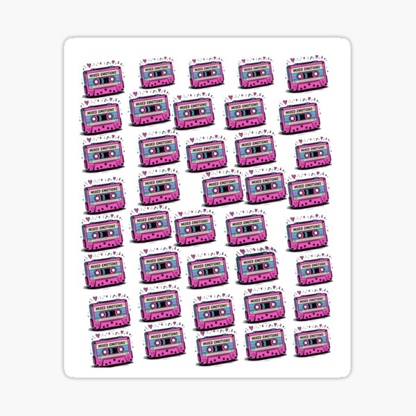 Item preview, Mixed Emotions Cassette Tape Pattern designed and sold by HG-Creation-Design.