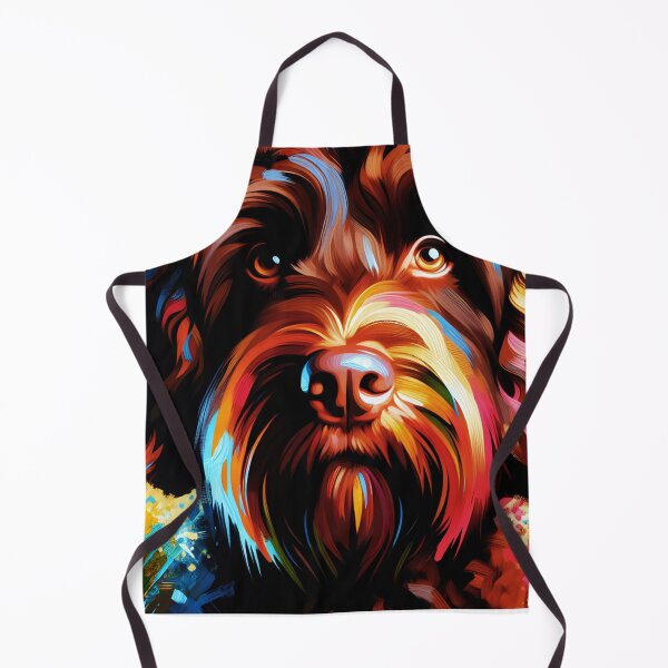 Item preview, Chocolate Australian Labradoodle Dog Acrylic Art designed and sold by TheAnimalZ00.