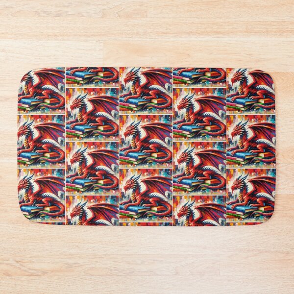 Item preview, Abstract Red Dragon Bookworm designed and sold by TheAnimalZ00.