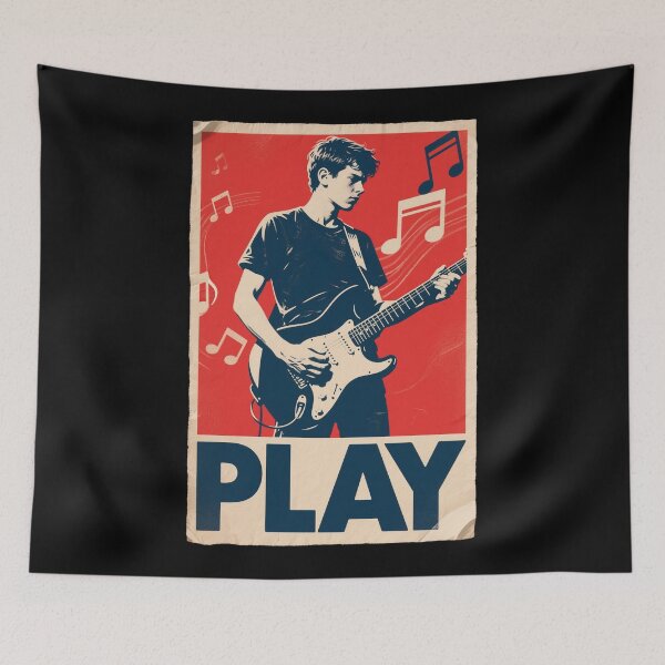 Item preview, Play – Retro Guitarrist in Hope Style designed and sold by HoopeStylee.