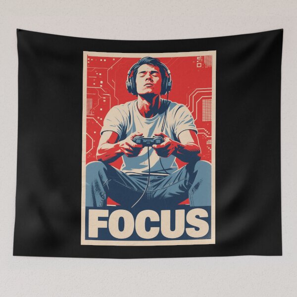 Item preview, Focus – Gamer in Hope Style Illustration designed and sold by HoopeStylee.