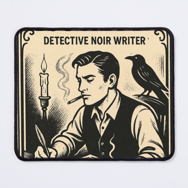 Item preview, The novelist, writer wall art in etching style designed and sold by Taika Tori Art .