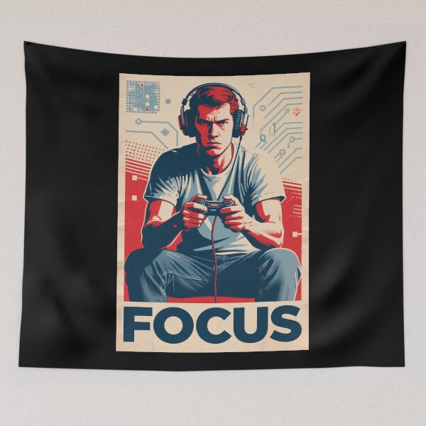 Item preview, Focus – Gamer in Hope Style Illustration Obama style designed and sold by HoopeStylee.