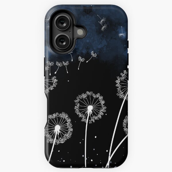 Item preview, Moody Floral Dandelion Fluffs on Dark Blue designed and sold by humnoo.