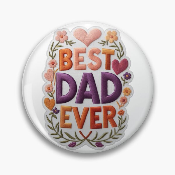 Item preview, Best Dad Ever Embroidered Patch Design designed and sold by ArtDesignTp.