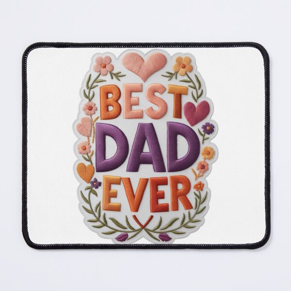 Item preview, Best Dad Ever Embroidered Patch Design designed and sold by ArtDesignTp.