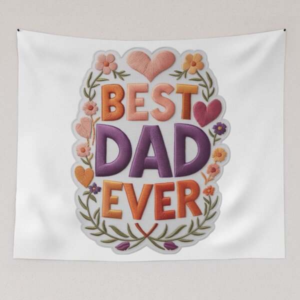 Item preview, Best Dad Ever Embroidered Patch Design designed and sold by ArtDesignTp.