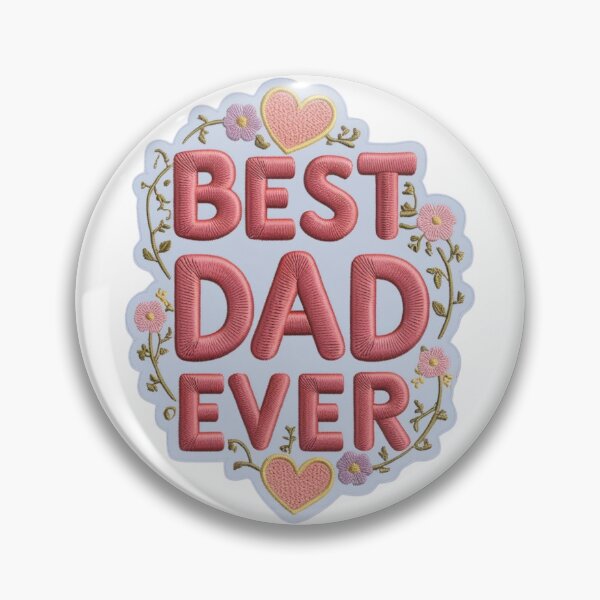 Item preview, Best Dad Ever Embroidered Patch Design designed and sold by ArtDesignTp.