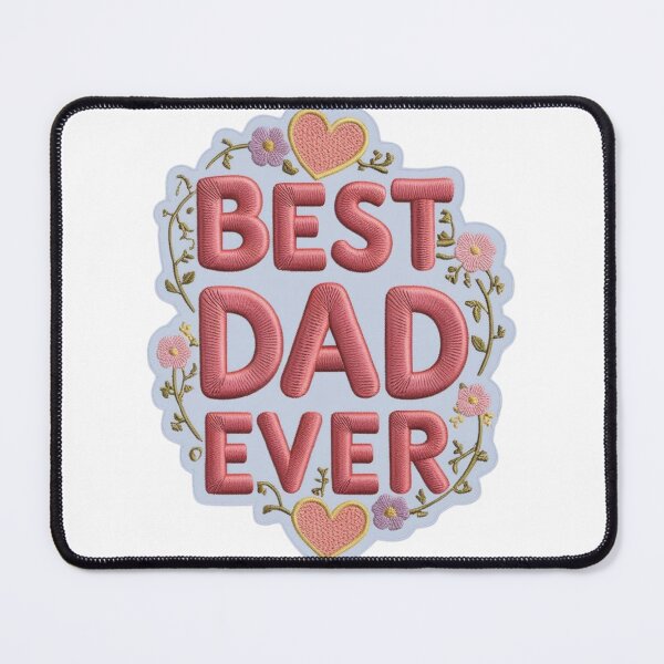 Item preview, Best Dad Ever Embroidered Patch Design designed and sold by ArtDesignTp.