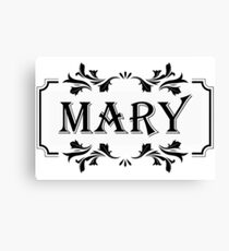 Frame Name Mary Canvas Print