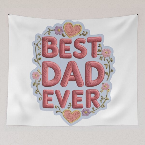 Item preview, Best Dad Ever Embroidered Patch Design designed and sold by ArtDesignTp.