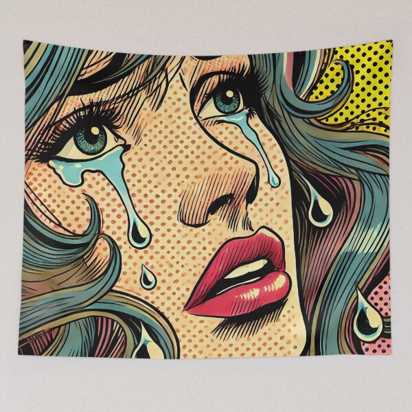 Item preview, Pop Art: Crying Woman designed and sold by PinUpPizzazz.