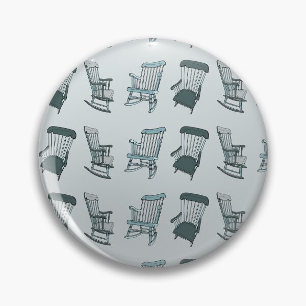 Item preview, Vintage Rocking Chair Sticker Shirt Tote Grey Blue designed and sold by LayerCakeDigDes.