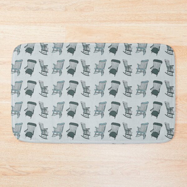 Item preview, Vintage Rocking Chair Sticker Shirt Tote Grey Blue designed and sold by LayerCakeDigDes.