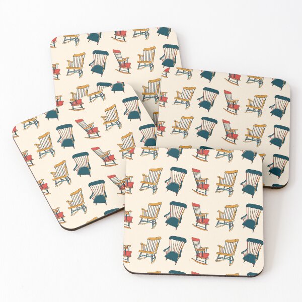 Item preview, Vintage Rocking Chair Sticker Shirt Tote Red Yellow Blue designed and sold by LayerCakeDigDes.
