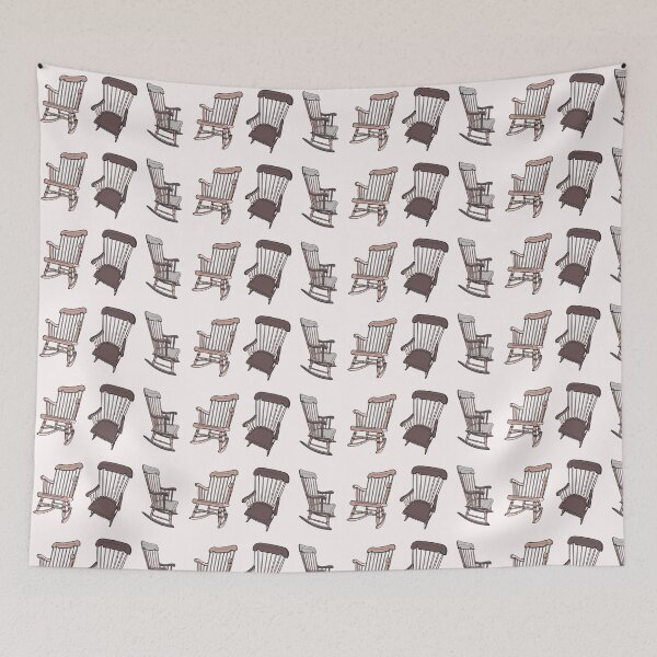 Item preview, Vintage Rocking Chair Sticker Shirt Tote Grey Brown designed and sold by LayerCakeDigDes.