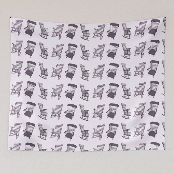 Item preview, Vintage Rocking Chair Sticker Shirt Tote Grey Purple designed and sold by LayerCakeDigDes.