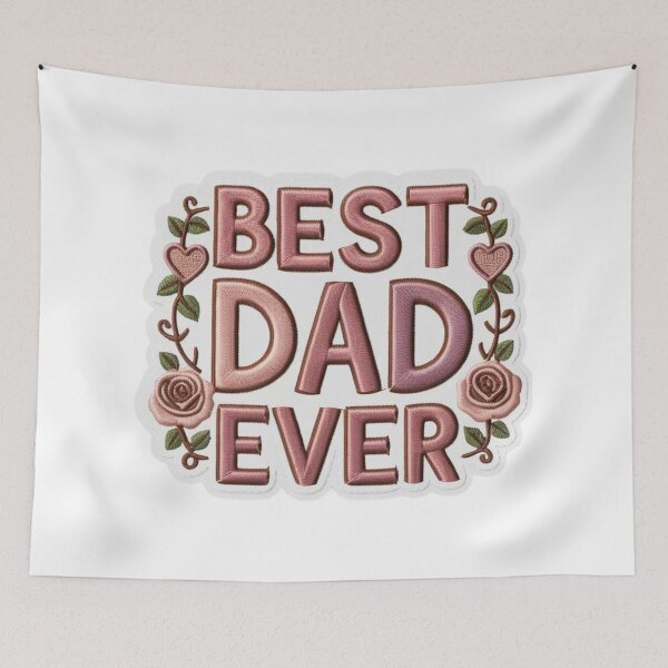 Item preview, Best Dad Ever Embroidered Patch Design designed and sold by ArtDesignTp.
