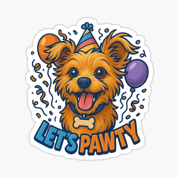 Let's Pawty Sticker