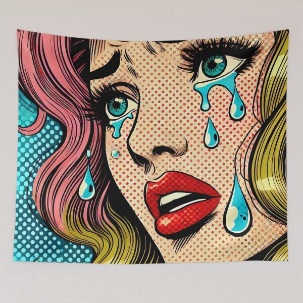 Item preview, Pop Art: Crying Woman designed and sold by PinUpPizzazz.