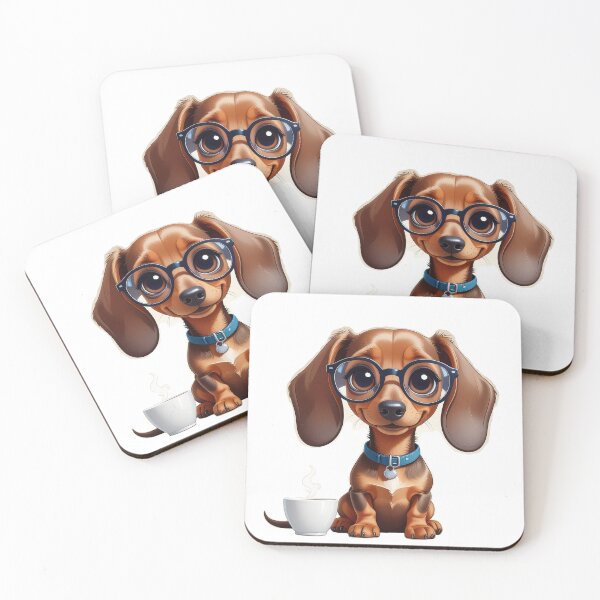 Item preview, dog with a cup of coffee designed and sold by GalynaLB.
