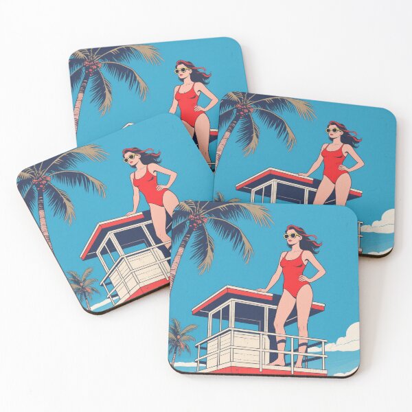 Item preview, Stay Strong – Retro Lifeguard Beach Art in Hope Style designed and sold by HoopeStylee.