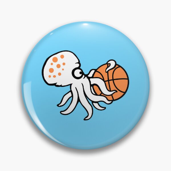 Item preview, Octopus playing basketball basket ball sport fun designed and sold by shirt-o-mat.
