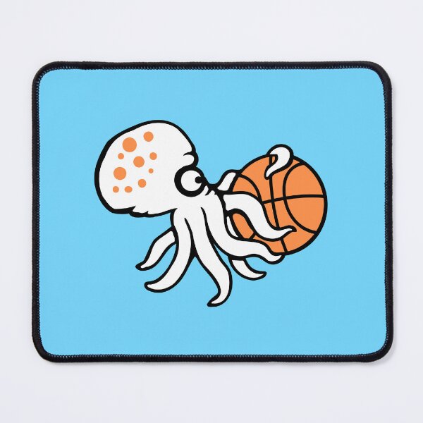 Item preview, Octopus playing basketball basket ball sport fun designed and sold by shirt-o-mat.