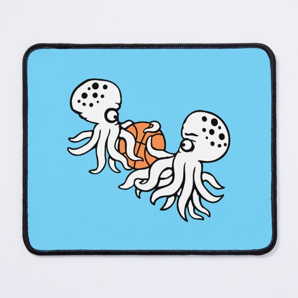 Item preview, 2 octopus team friends playing basketball sport designed and sold by shirt-o-mat.