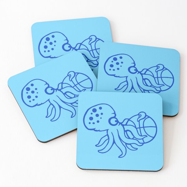 Item preview, Octopus playing basketball basket ball sport fun designed and sold by shirt-o-mat.