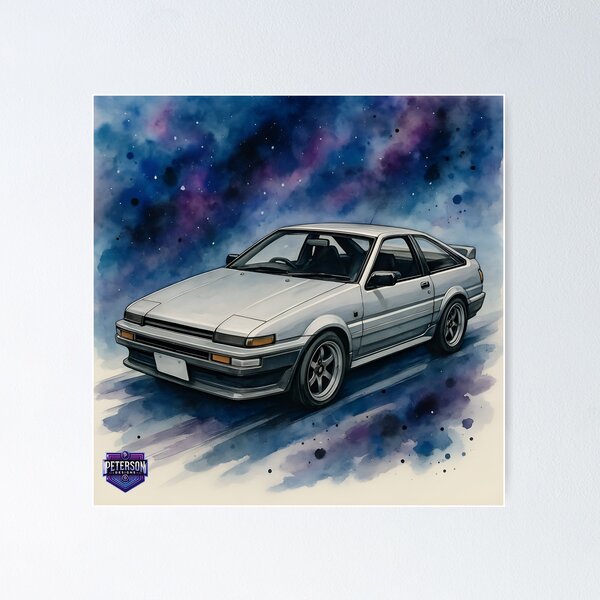 Item preview, Toyota AE86 Corolla Fanart (Silver) designed and sold by Peterson Designs.