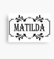 Frame Name Matilda Canvas Print