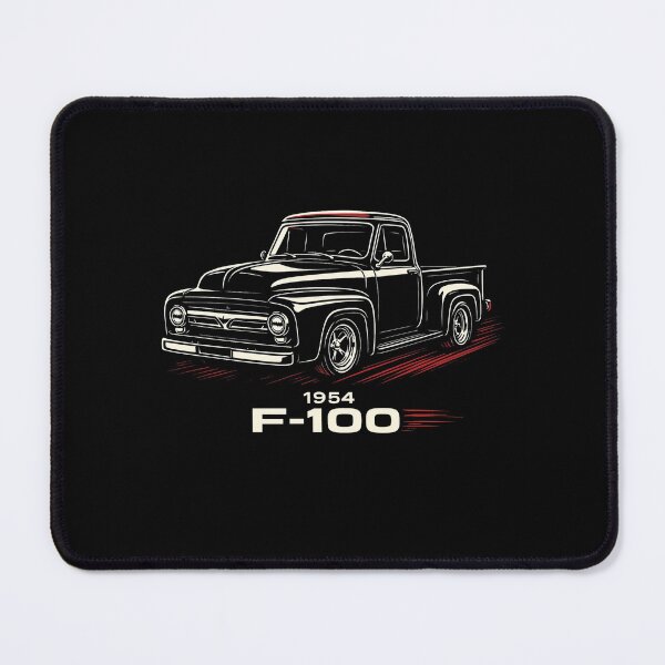 Item preview, 1954 Ford F-100 Classic Pickup in Bold Black and Red Accents designed and sold by TheArtOfCar.
