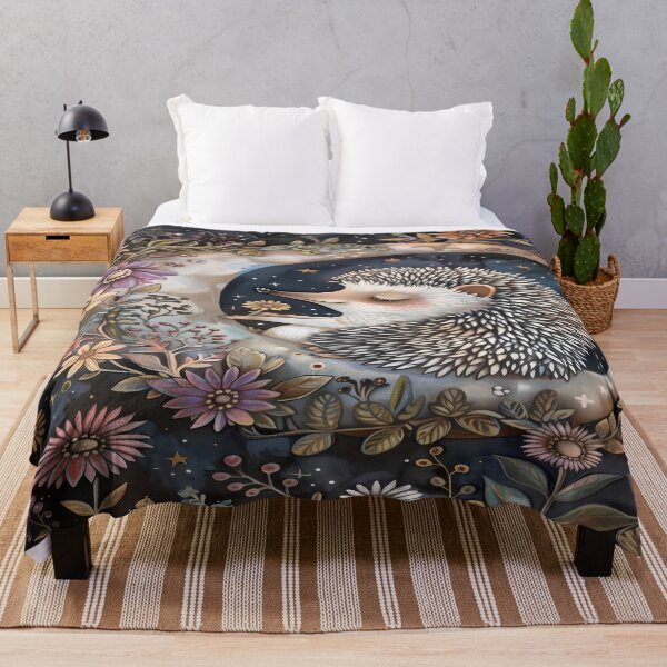 Item preview, Sleepy Hedgehog - Crescent Moon Art designed and sold by PawPrintStyles.