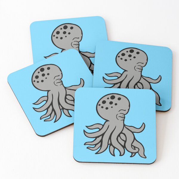 Item preview, Octopus tired sleeping sad closed eyes cartoon designed and sold by shirt-o-mat.