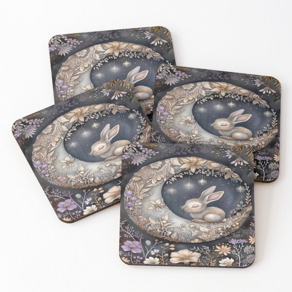 Item preview, Sleeping Bunny - Crescent Moon Art designed and sold by PawPrintStyles.