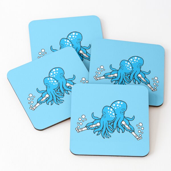 Item preview, 2 octopus flute music play bubbles two band team designed and sold by shirt-o-mat.