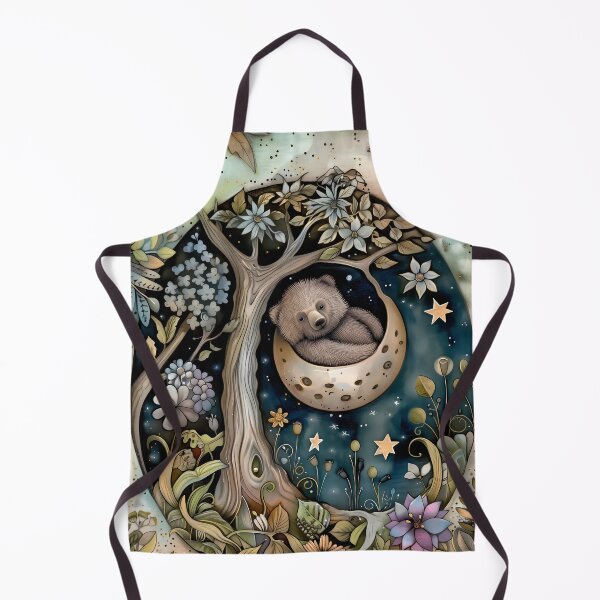 Item preview, Sleeping Bear - Crescent Moon Art designed and sold by PawPrintStyles.