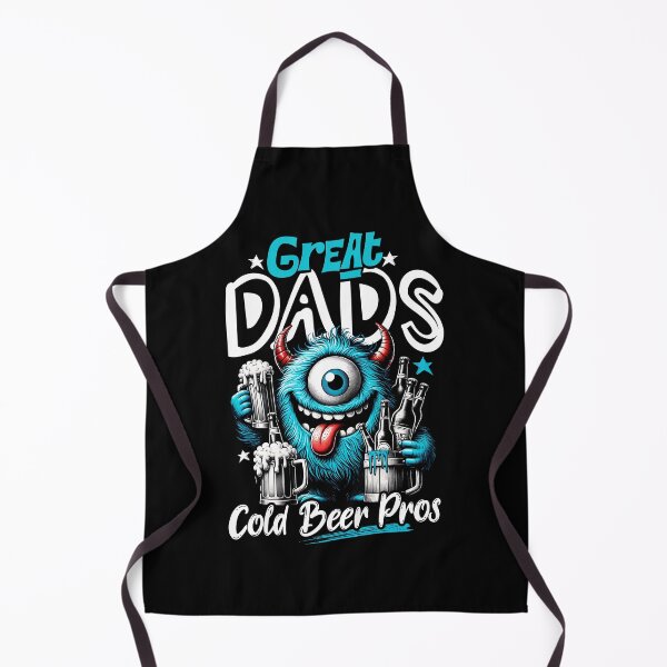 Item preview, Funny Beer Monster Dad Caricature, Cold Beer Pro Grill King designed and sold by DAMOTAmagazine.