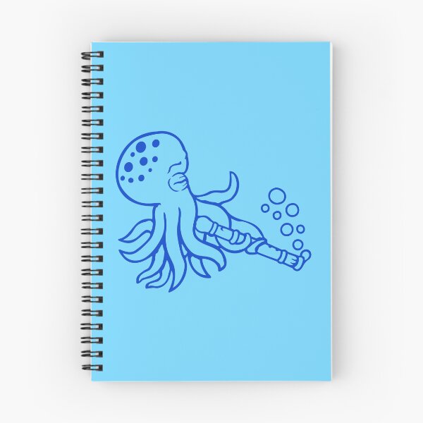 Item preview, Octopus flute playing music bubbles under water designed and sold by shirt-o-mat.