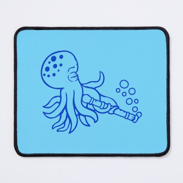Item preview, Octopus flute playing music bubbles under water designed and sold by shirt-o-mat.