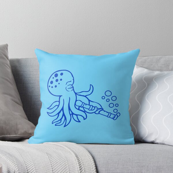 Item preview, Octopus flute playing music bubbles under water designed and sold by shirt-o-mat.