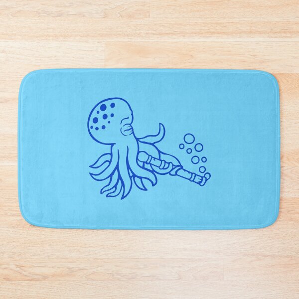 Item preview, Octopus flute playing music bubbles under water designed and sold by shirt-o-mat.