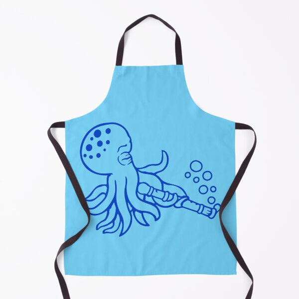 Item preview, Octopus flute playing music bubbles under water designed and sold by shirt-o-mat.