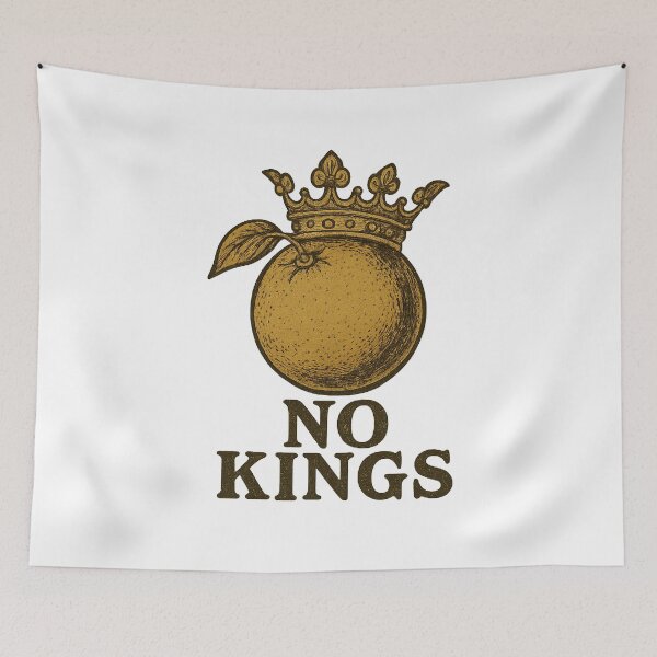 Item preview, No Kings Orange – Anti-Authoritarian Revolutionary Protest  designed and sold by The Junto Shop.